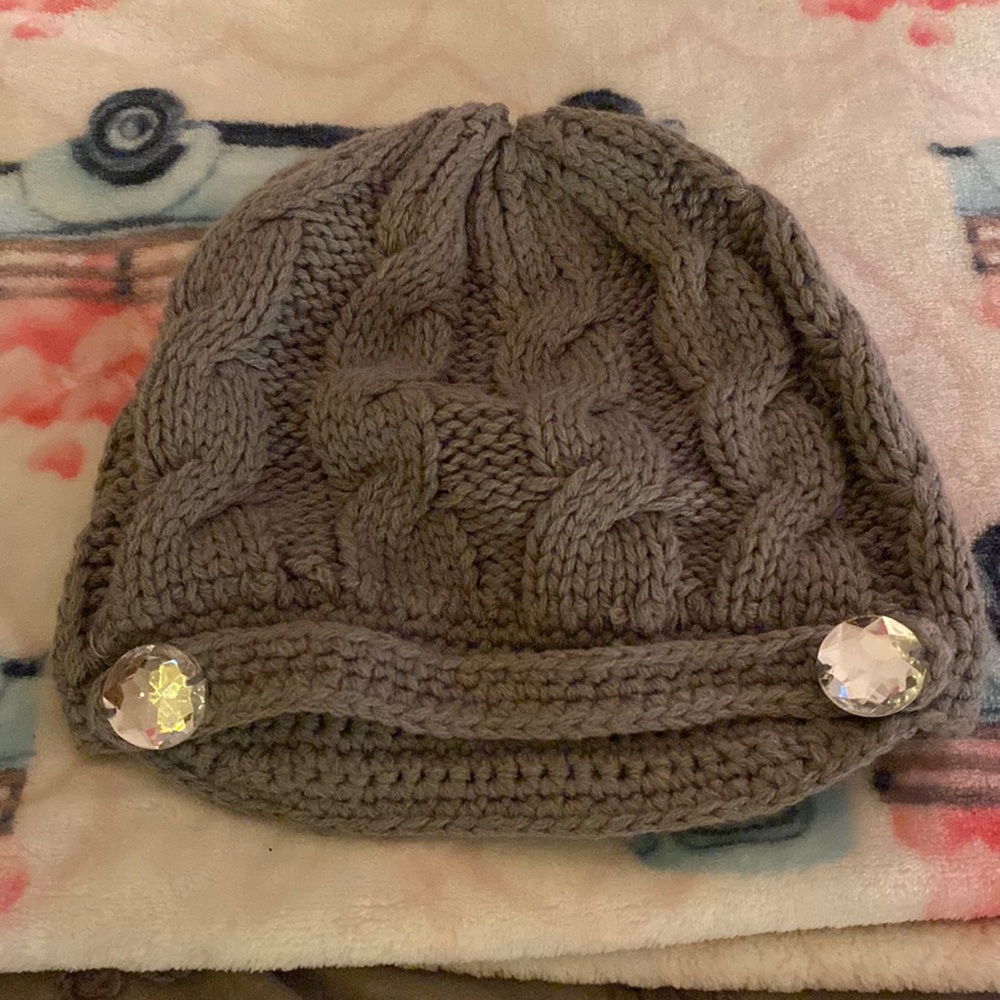 Grey knitted hat